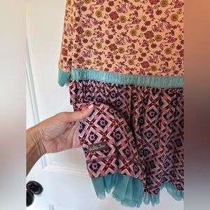 Matilda Jane size 8 but it can sure fit 6 and 7 with leggings.